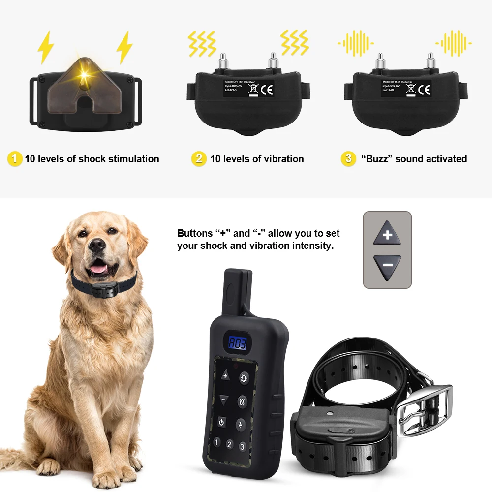 Garden Fencing 2 in 1 Containment electric dog fence System with remote dog training collar For dogs 10 LB ~120 LB
