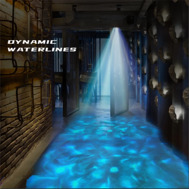 80W Indoor Led Projection Lamp Ocean Wave Effect Water Wave Ripple Effect Projector Light