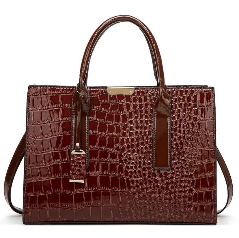 designer brand crocodile leather bags women handbags ladies, office lady handbags tote bag leather wholesale