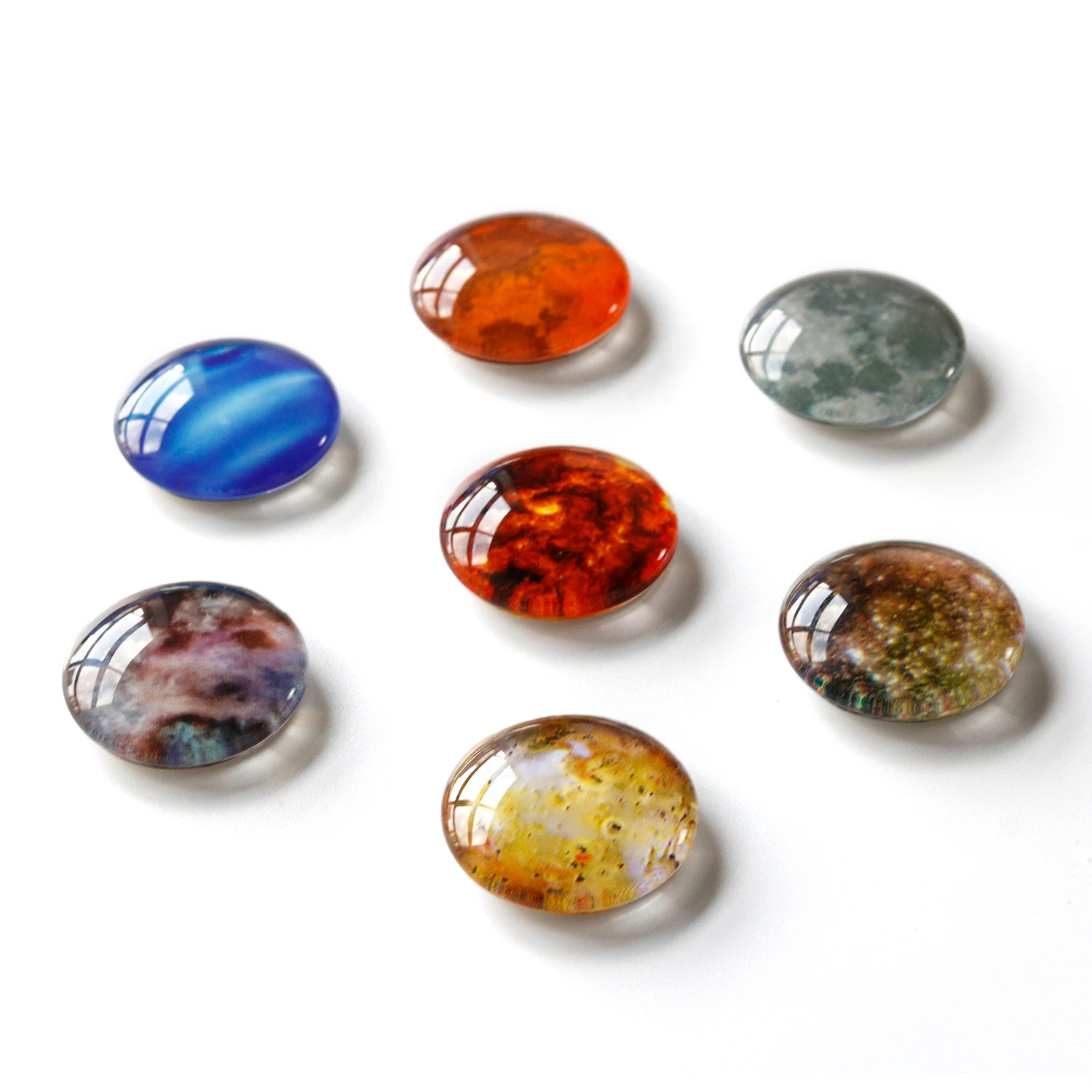 2024 Holiday Promotion Custom-Made Old Design Painting Refrigerator Magnet Glass Small Magnets For Fridge