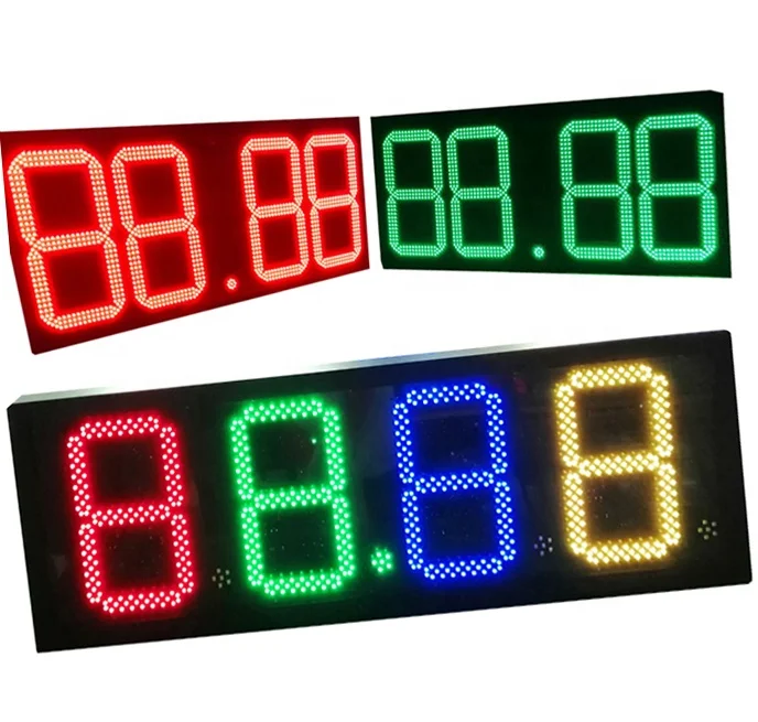 Outdoor Waterproof RF Remote Control RGB LED Gas Pump Topper Digital Signage and Displays for Prices Signs