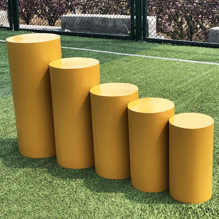 Matel Wedding Road Guide Props White Column Hollow Flower Stand Set for Decoration