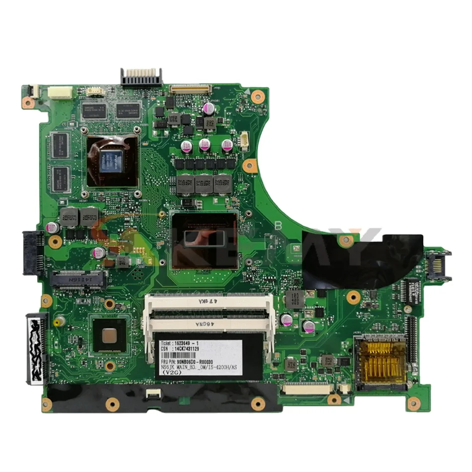 Основная плата N56JK Материнская плата ноутбука I5-4200H GTX850M ROG G56JK G56J N56J оригинальная материнская плата для ноутбука ASUS