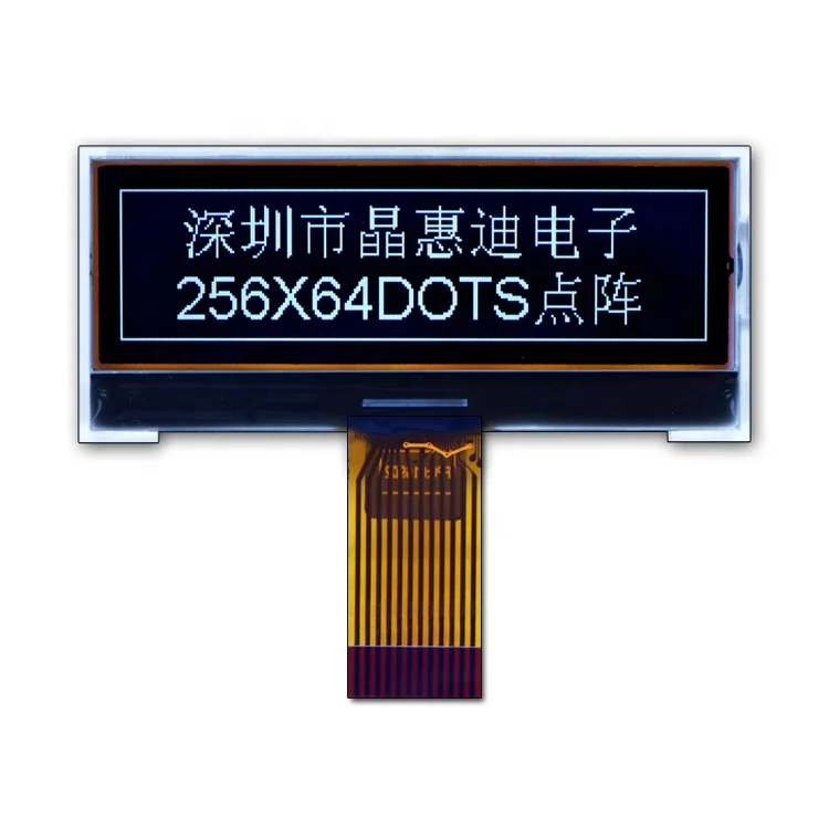 2.4 Inch LCD Module 256x64 Digital Display Screens JHD25664-G36BFW-BL