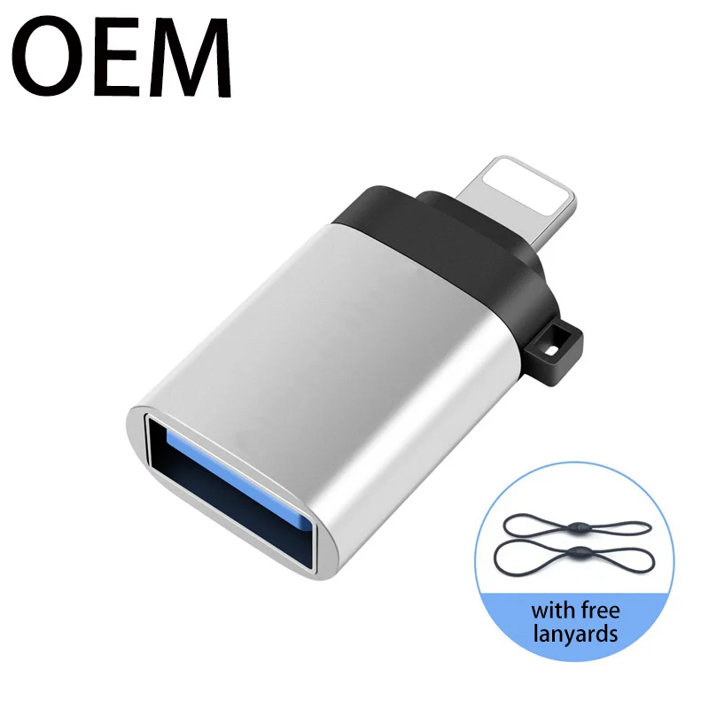 OEM Wholesale Price OTG Adapter USB3.0 Converter High Speed Transmission OTG Adapt Data Snyc Charging USB OTG Adapter for iPhone
