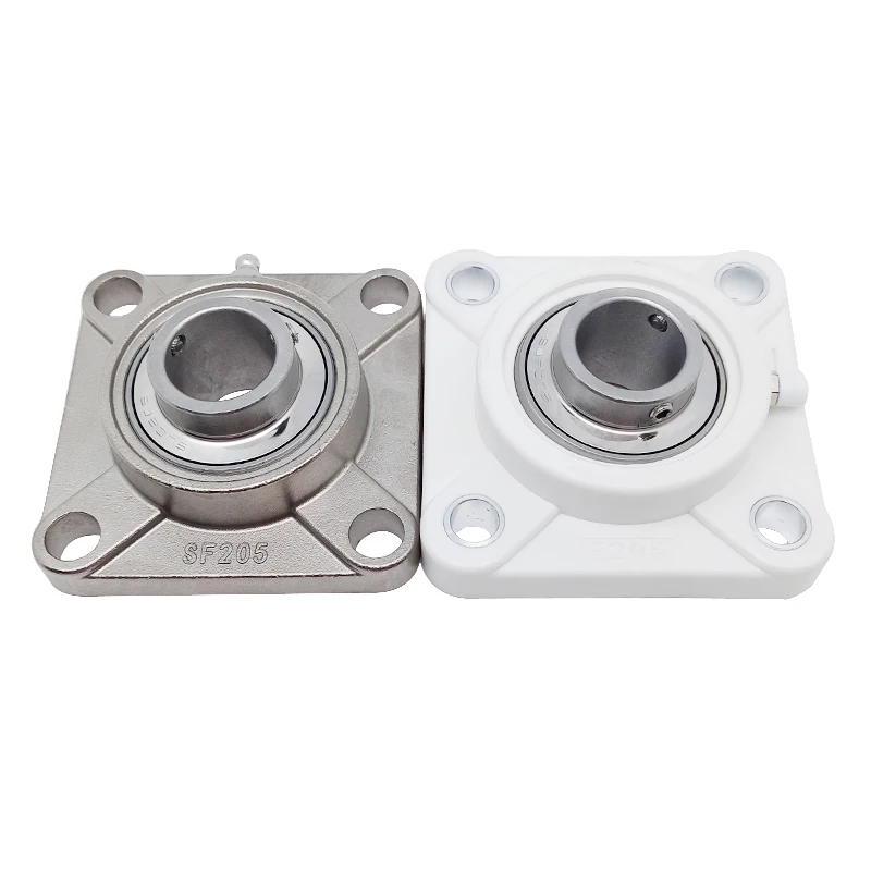 Plastic housing 4 BOLTS FLANGE MOUNTED Stainless steel bearings SUCF205-16 SUCF205