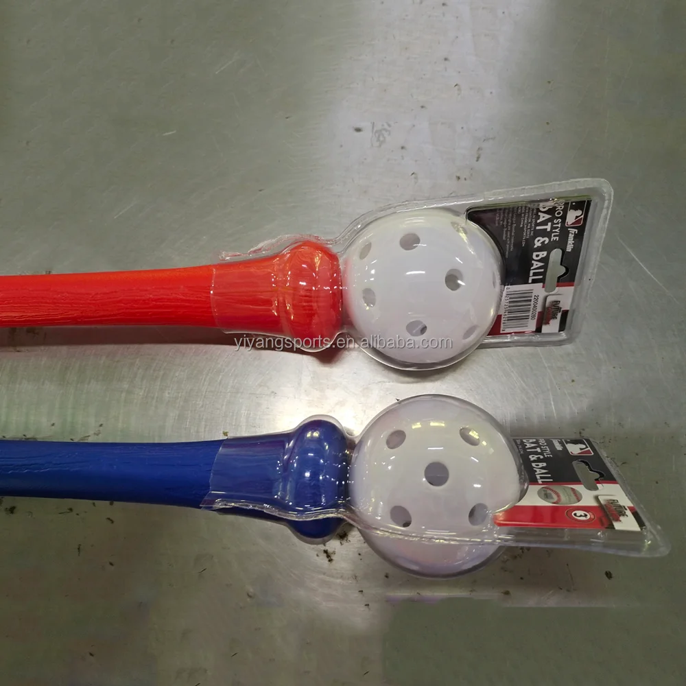 Factory OEM Logo Kids Outdoor Sports Toys Backyard Training Mini Baseball Bat Ball Set Toddlers Color Plastic Bat