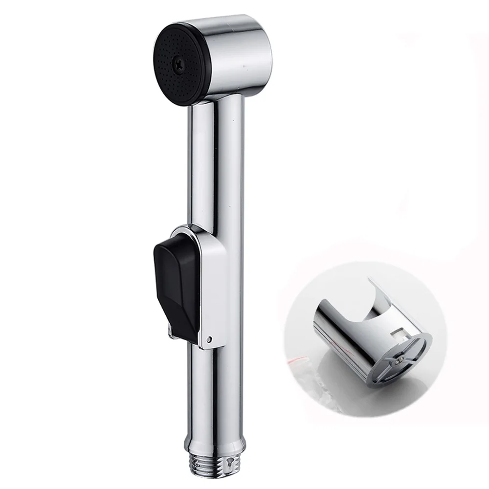 Chrome ABS wall mount horizontal shattaf sprayer handheld portable health faucet