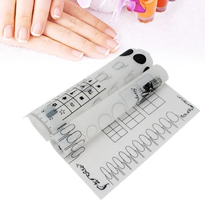 5-Piece Selectable Silicone Nail Art Polish Transfer Pattern Pad Manicure Stamping Stencil for Christmas Party Favor or Gift