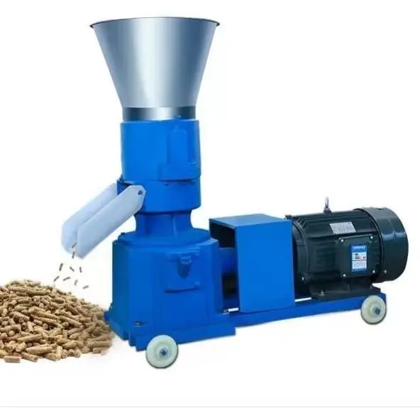 400A Biomass Sawdust Pellet Processing Machine Flat Mold Biomass Pellet Granulator Wood pellet mill for Biofuel