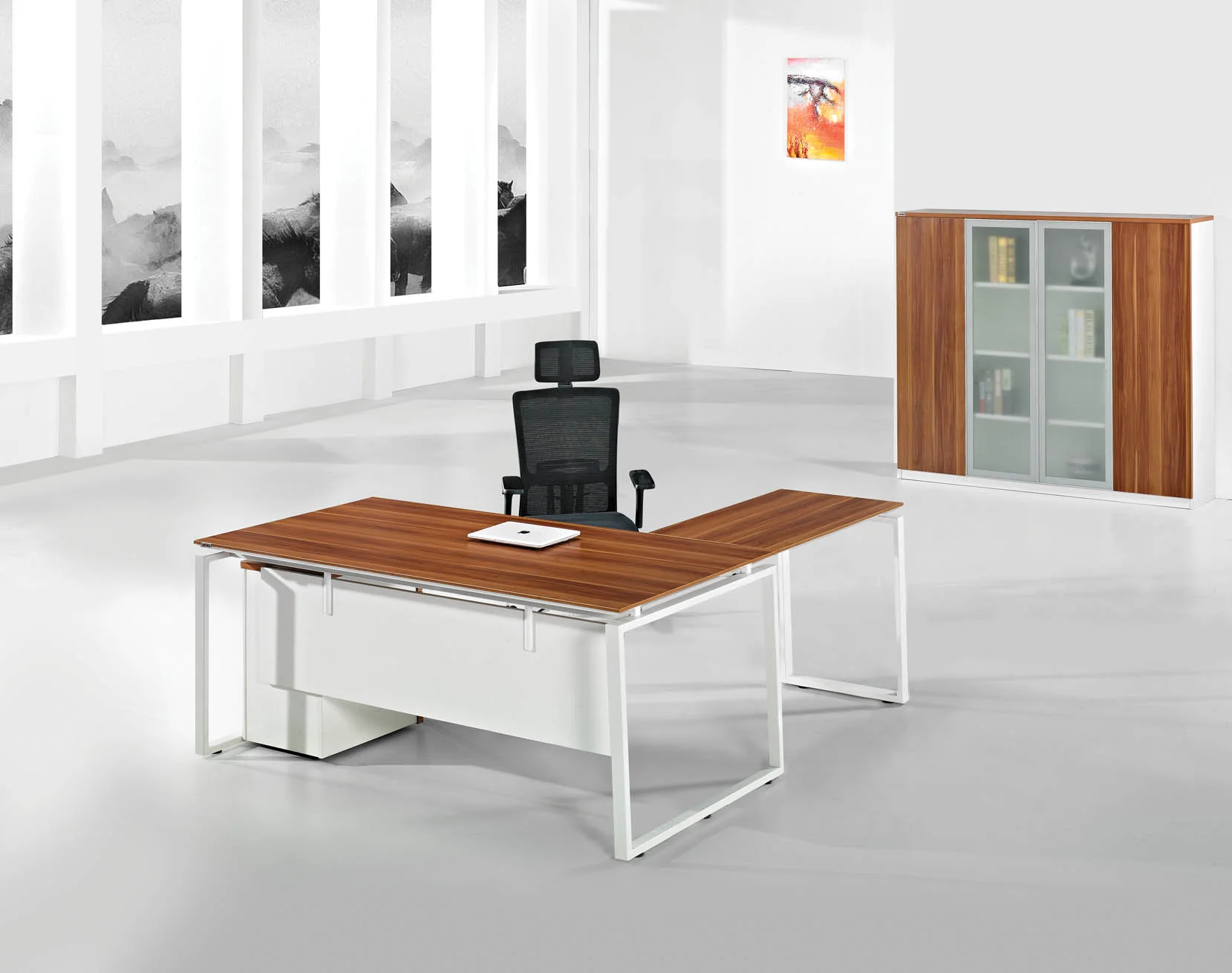 Роскошный деревянный стол, современный минималистичный простой дизайн, офисная мебель, современный стол директора