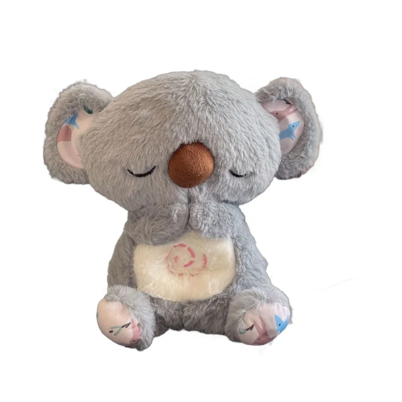 Small Otters Bear Animal Plush Soft Soothing Sleep Able Breathe Music Dolls to Soothe Accompany Stuffed Animal Toys