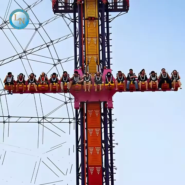 Jumping Park Thrilling Rotate Free Fall Drop Tower Drop Tower Amusement Rides For Sale Entertainment Equipment Jumping