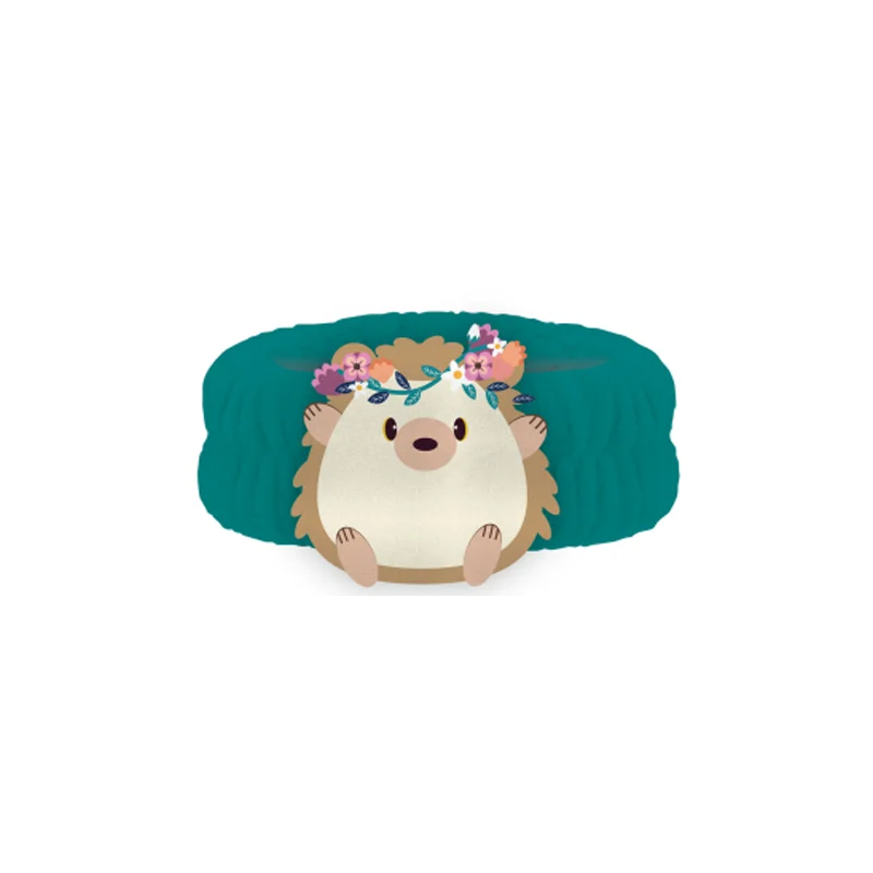 Hot Sale RTS Cute Cartoon Hedgehog Green Colors Water Absorbing Strap Headband For Promotion