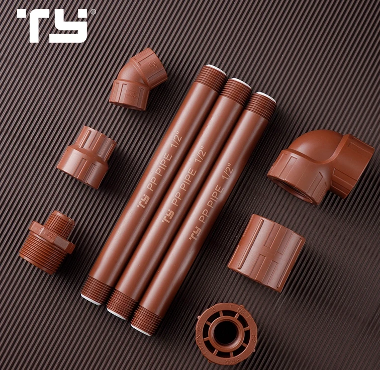 high pressure brown BSPT threaded ips pipe fittings PPH pipe