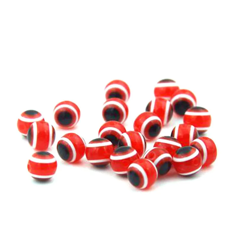 Red Outdoor Fishing Accessories Mixed Color ABS Fishing Circular Bead