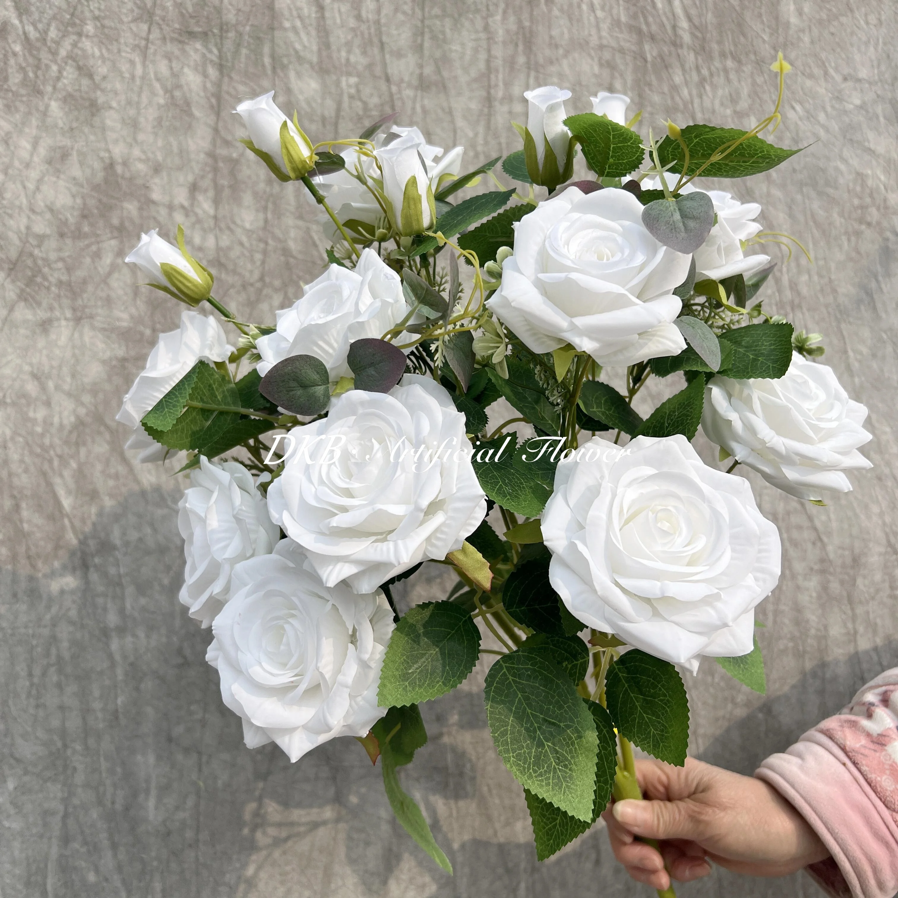 wedding decoration & supplies low price wholesale premium real touch artificial flowers bunch white flower bunch