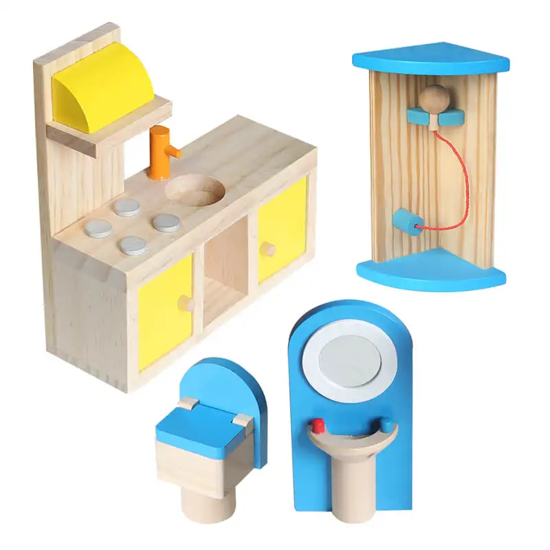 US drop shipping 3 days arrival wooden dollhouse miniature furniture