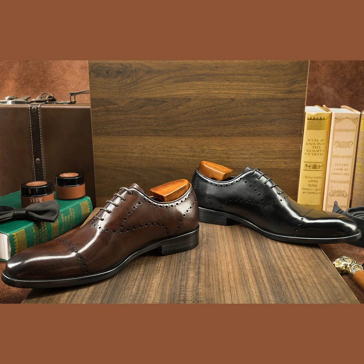 Genuine Leather Formal Oxford Shoes Handmade Lace Up Business Wedding Breathable Dress Shoes For Men Italian Style