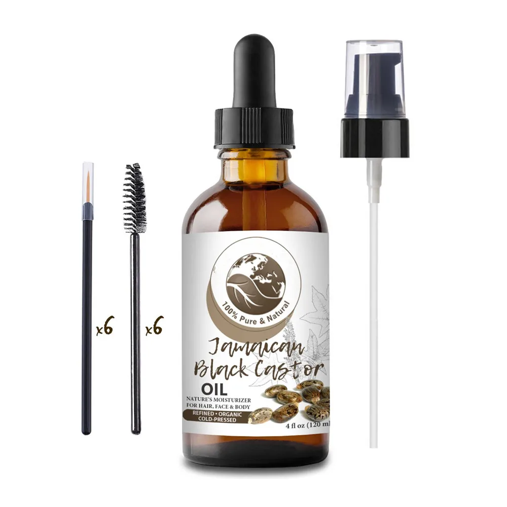 
100% Pure Organic Cold Pressed Black Castor Oil 