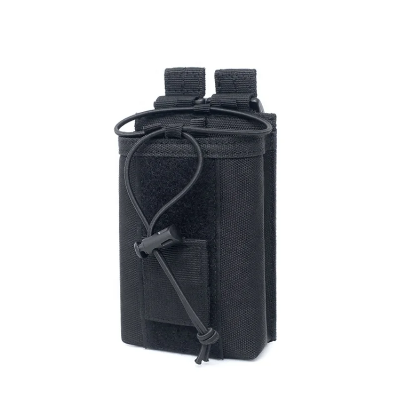 Tactical Molle Adjustable Interphone Storage Bag Radio Pouch for Two Ways Walkie-Talkie