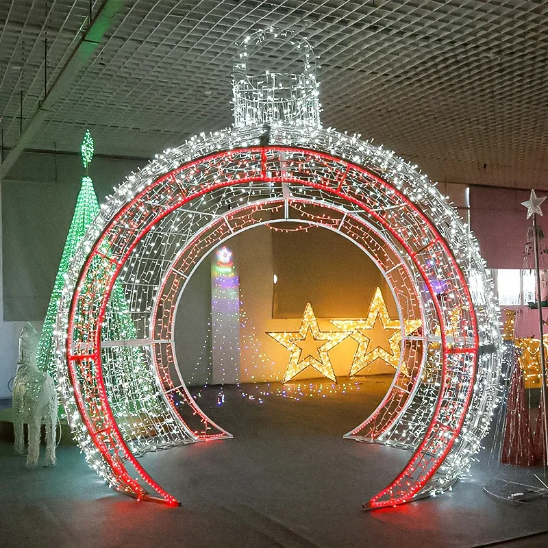 Наружное яркое уличное дерево красочный декоративный праздничный подвесной 3D Круглый СВЕТОДИОДНЫЙ шар с мотивом света