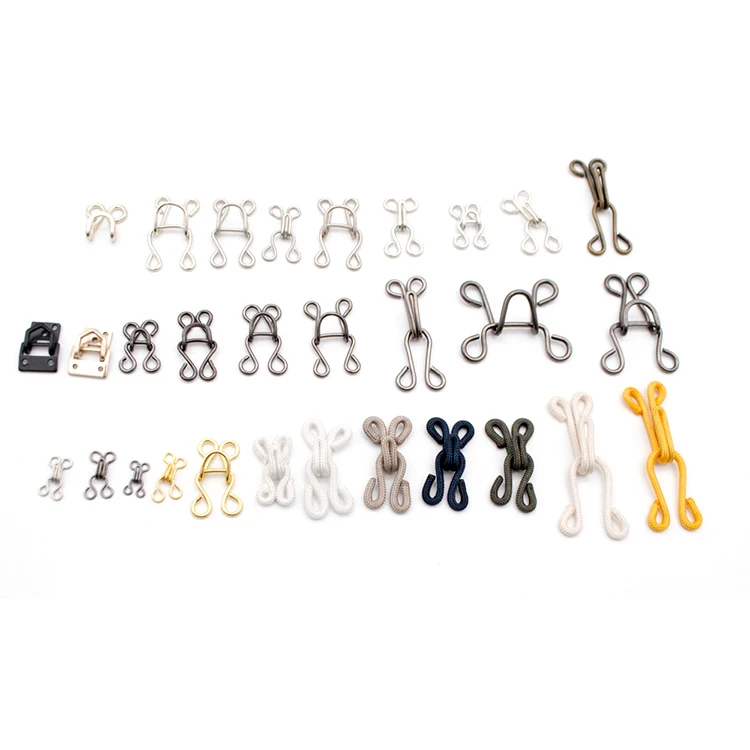 Garment Accessories Brass Hook And Eyes Metal Skirt Hook And Eyes For Trousers