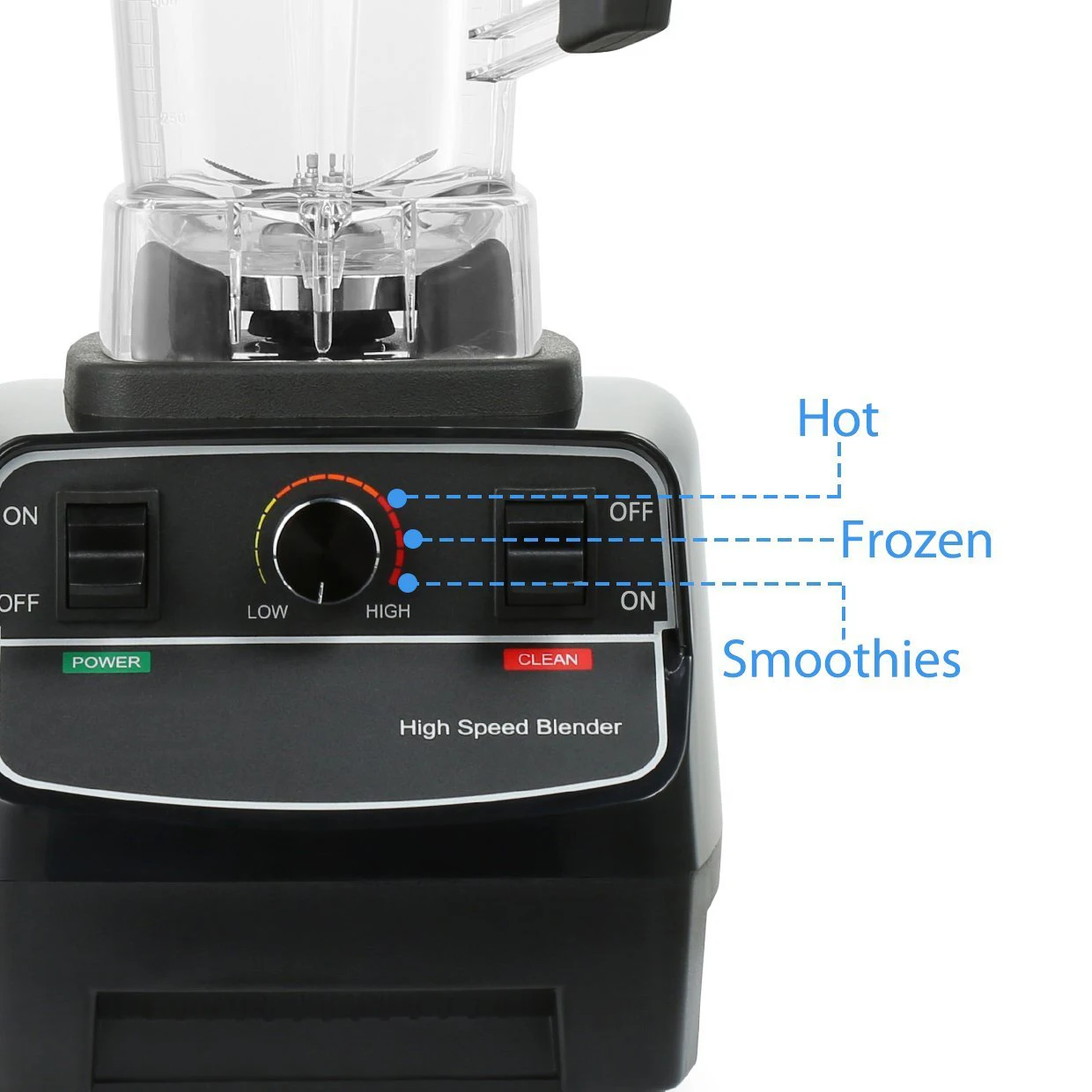 National High Speed Motor Smoothie Ice Crusher Soup Cooking Vacuum Maker Blender with Chopper Glass Grind Blender