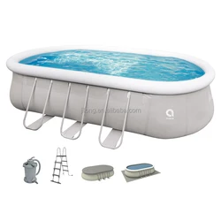Jilong 2021 17023EU Avenli Frame Oval Pool SetW/I 800Gal Filter Pump Frame steel pool Grey leisure outdoor pool