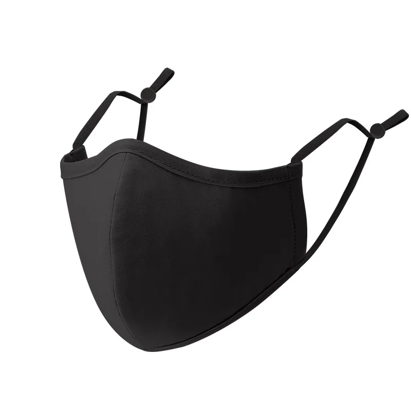 
Wholesale Fashion Custom Adjustable Black Cotton Fabric Face Mask Washable Reusable Cloth Mask Party Mask 