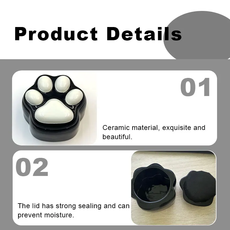 Wholesale Pet Urns For Animals Cute Cat Designs Ceramics Glossy Frosted Pet Ashes Urn