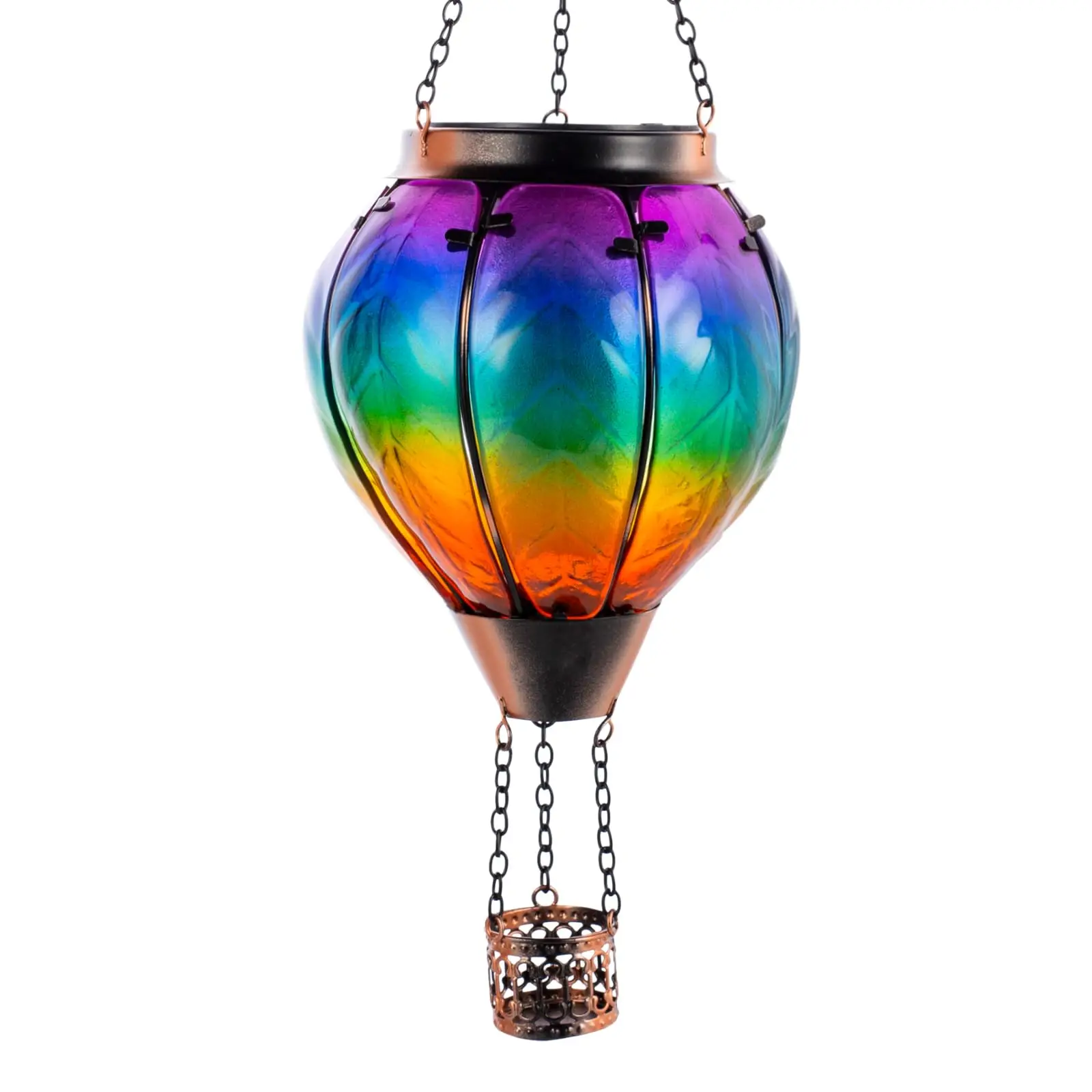 TSINYE Hot Air Balloon Solar Lantern with Flickering Flame Hanging Color Solar Lanterns Lights Outdoor Waterproof Lamp Lantern