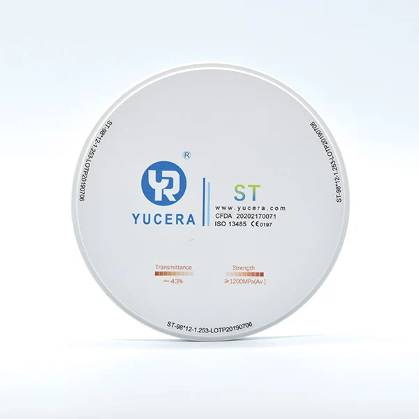 Yucera ST накладные зубы yucera зубной Цирконий пустой многослойный зубной диск 98*12 полностью керамический диск