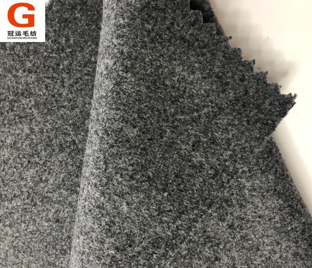 Instock commercial price wool blend melton wool fabric for outwear coat jacket