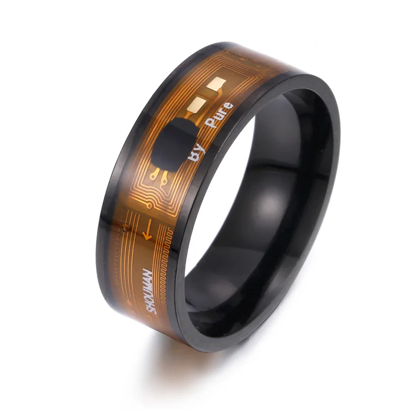 Titanium Steel Smart Ring Men Wearable Electronic Components Fashion Rings For Phone Accessories Intelligent Finger NFC Ring