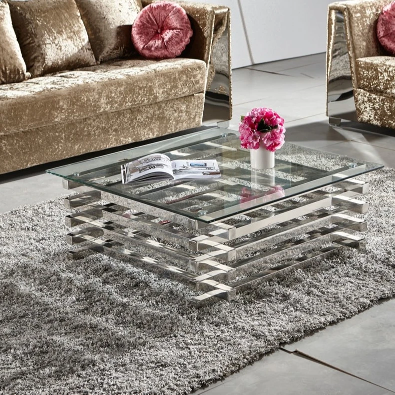 Home furniture living room sets center table luxury coffee tables and tv stand modern glass coffee table for sale