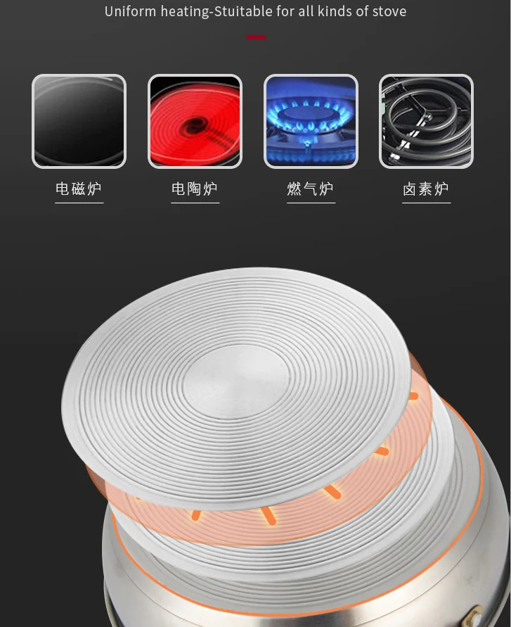 stainless steel cookware set 12-piece set soup pot milk pan frying pan cooking pot set