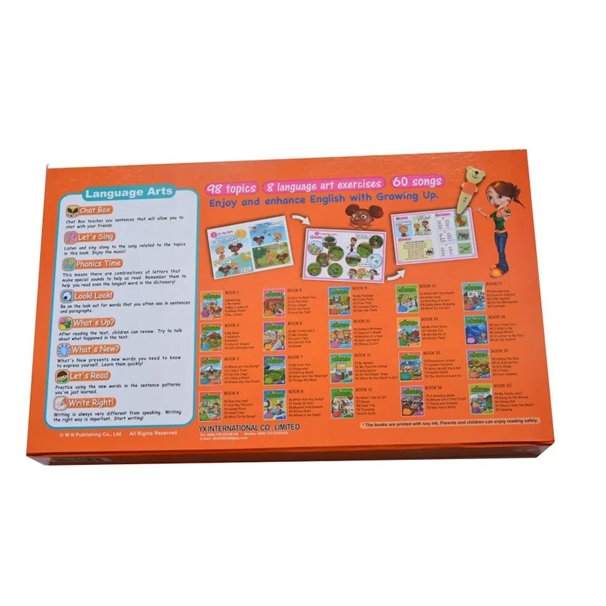 Upgraded version of Children English I like talking English series including English speaking books and pen