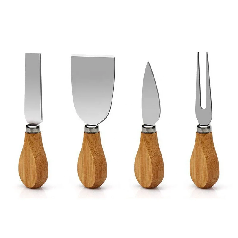 wholesale wooden board custom round premium small bamboo meat charcuterie cheese board with knives