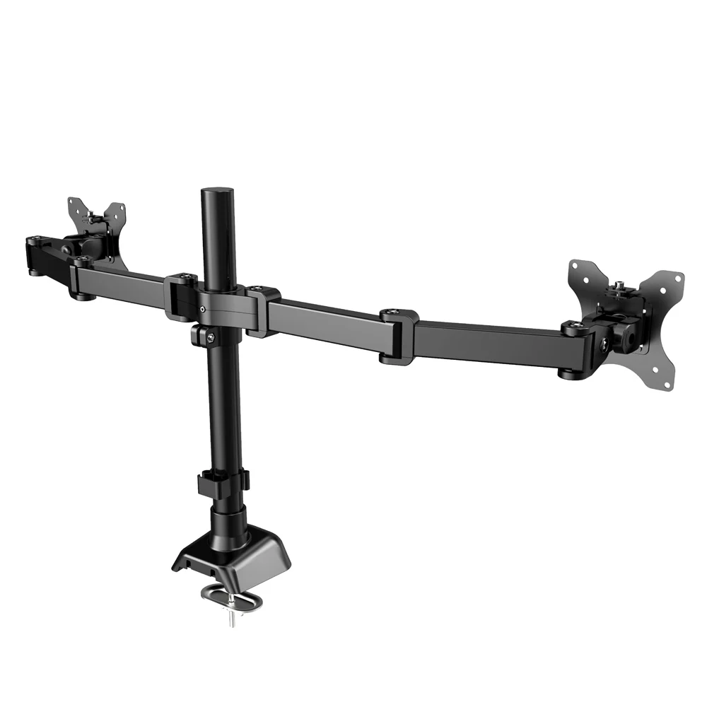 Dual Monitor Desk Arm Mount for 2 screens upto 27 inch