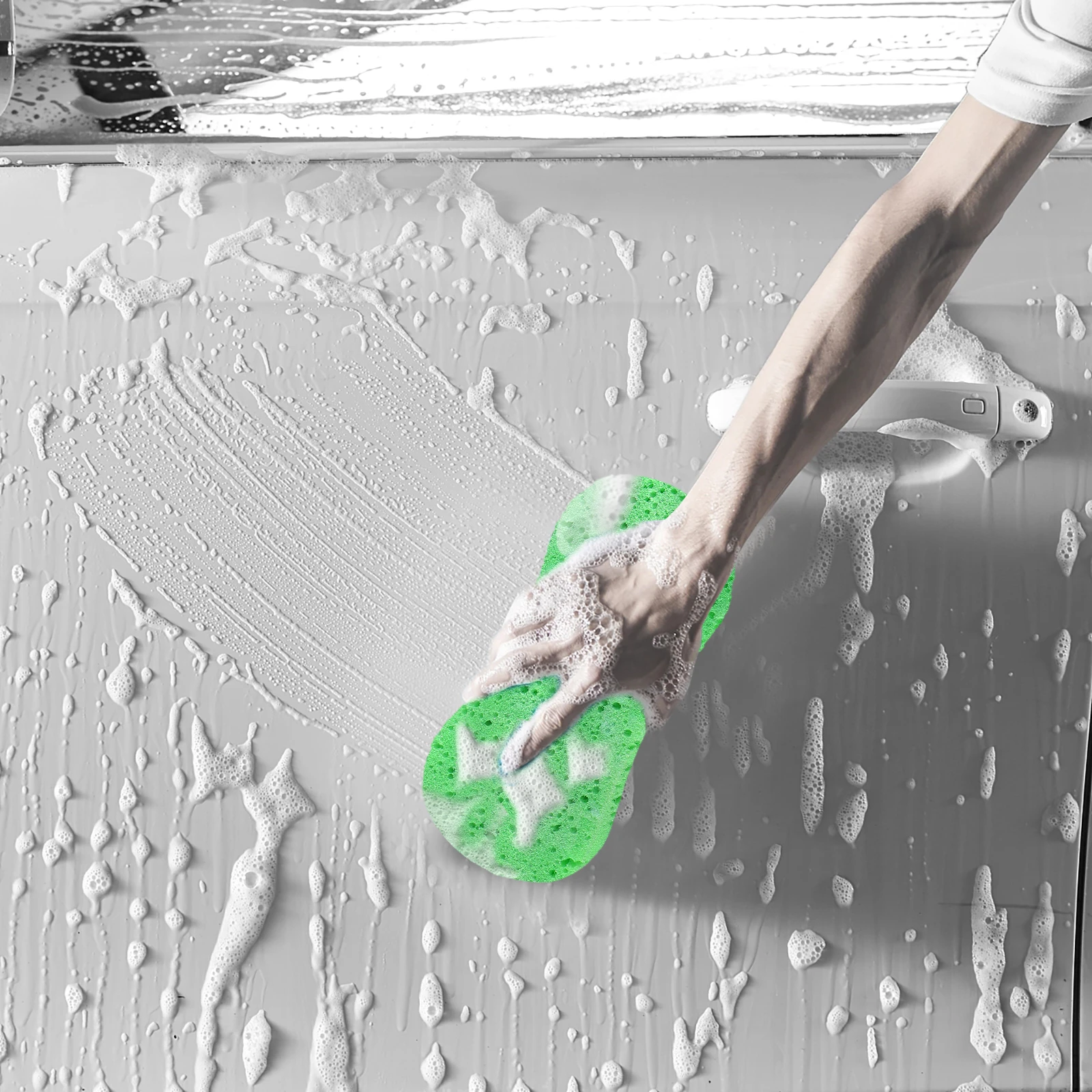 Car Wash Sponge Non-Scratch Large car Sponges for Washing Multi-Use Cleaning Sponges Bone Design Cleaning Polishing Foam