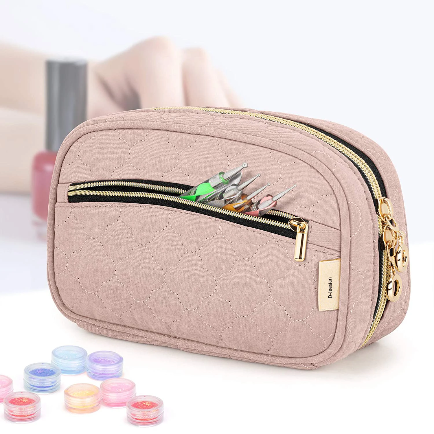 Travel Mini Nail Polish Organizer Nail Tools Storage Bag Carrying Case Nail Polish Organizer Bag