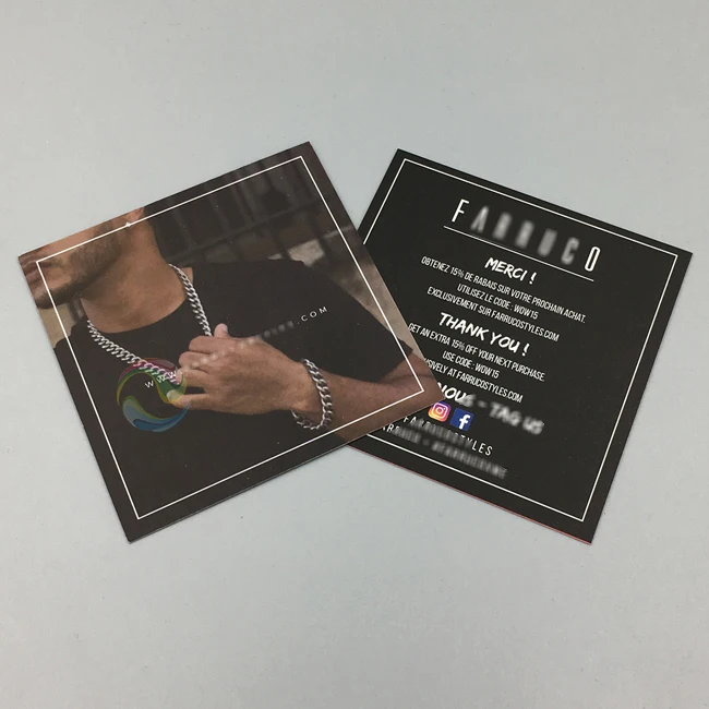 Wholesale Custom Paper Black Business Thank You Gift Cards