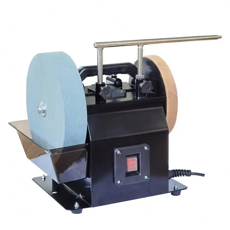 Allwin SCM8101 10-inch Water Cooled Wet and Dry Sharpener Low Speed Electric DIY Grinding Wheel Grinding Machine with Long Nose