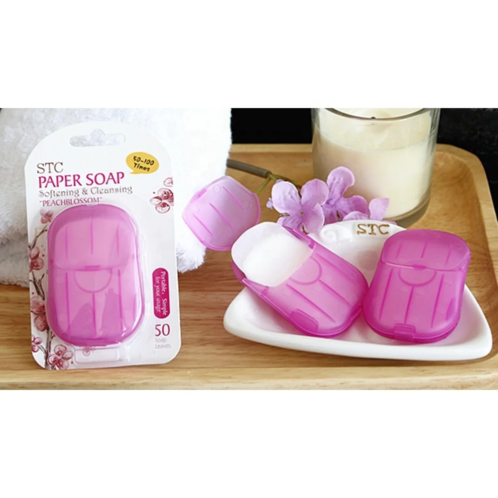 
OEM private logo travel outdoor hand washing small soap sheet mini convenient pocket body wash paper thin soap 