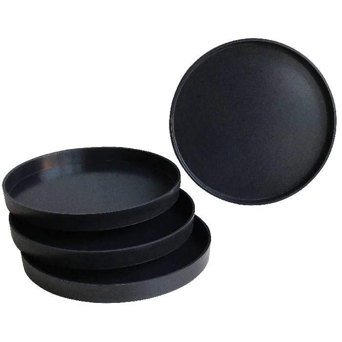 black  plant tray 6 8 10in round thickened flowerpot chassisbamboo plant saucer