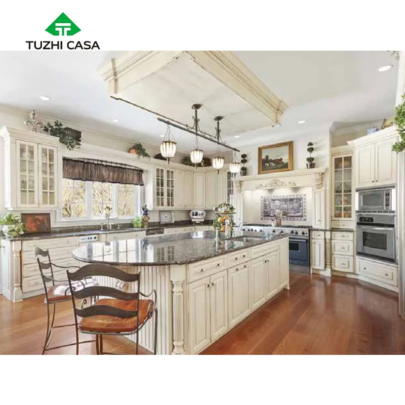 Современная роскошная мебель TUZHI CASA Muebles De Cocina Center Island модульный современный кухонный шкаф на заказ в европейском стиле распродажа