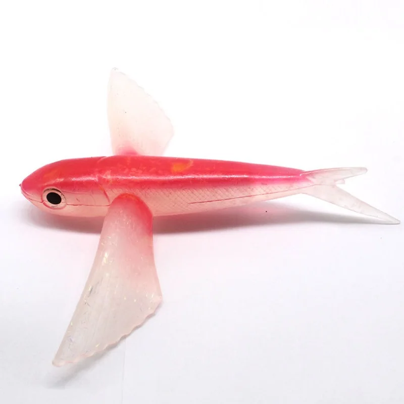 
Artificial Flying Fish 21Cm 124G Silica Gel Tuna Fishing Large Lure , Bait Sea Angling Boat Trolling Big Game Soft Lure 