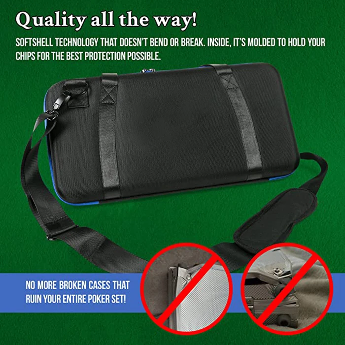 Easy carry hot sell OEM design empty case eva hard 300pcs jetton poker casino chips case