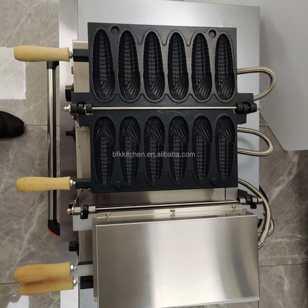 6000W Stainless Steel 220V Commercial  Breakfast Non Stick Double Waffle Corn Waffle Maker
